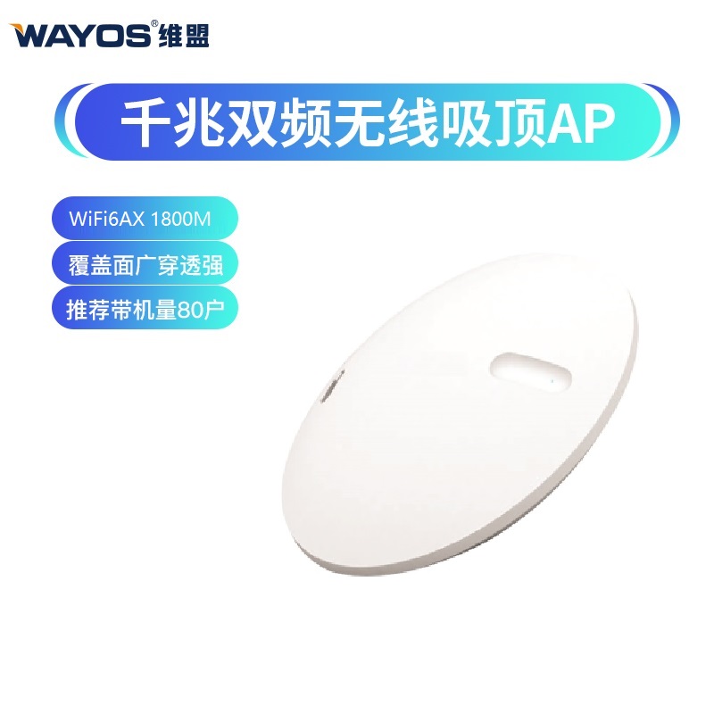 WAP-8006AX千兆双频无线吸顶式AP